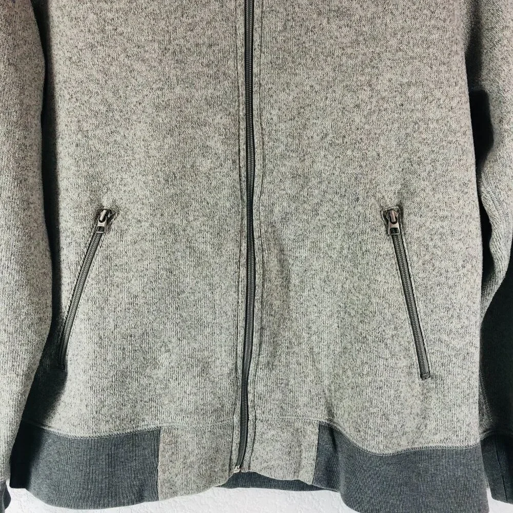 J. Crew Gray Zip Up Fleece Hoodie Size Large